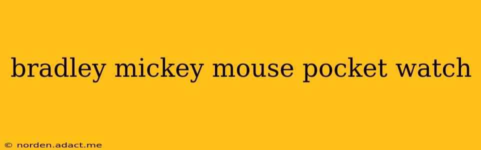 bradley mickey mouse pocket watch