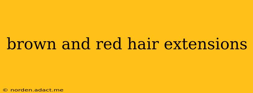 brown and red hair extensions