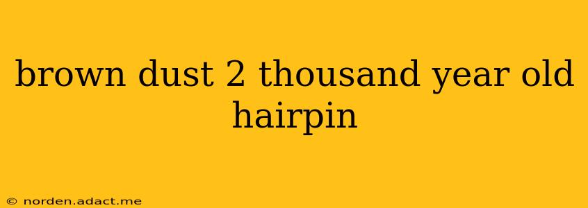 brown dust 2 thousand year old hairpin