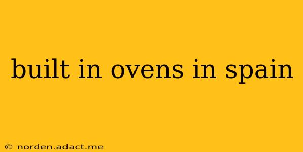 built in ovens in spain