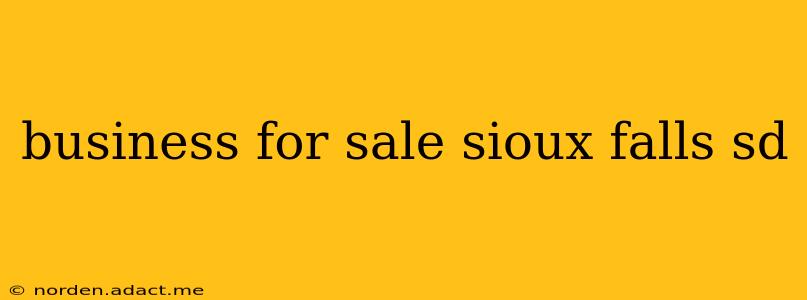 business for sale sioux falls sd