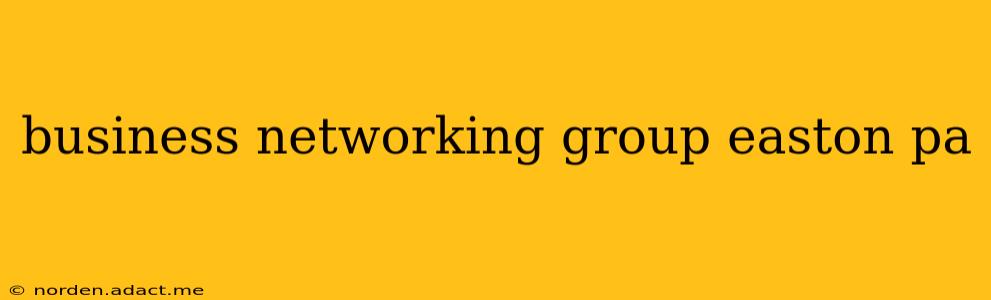 business networking group easton pa
