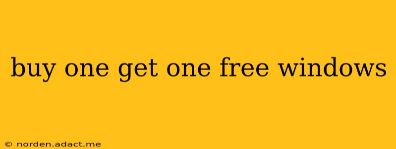 buy one get one free windows