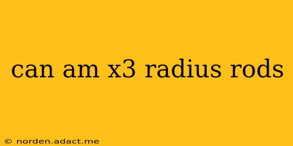 can am x3 radius rods
