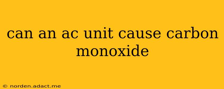 can an ac unit cause carbon monoxide