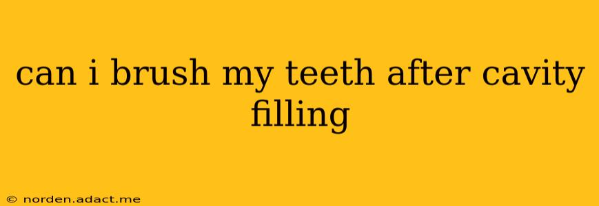 can i brush my teeth after cavity filling