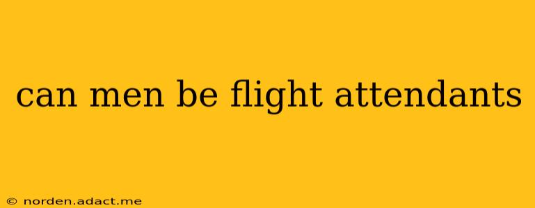 can men be flight attendants