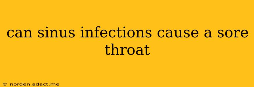 can sinus infections cause a sore throat