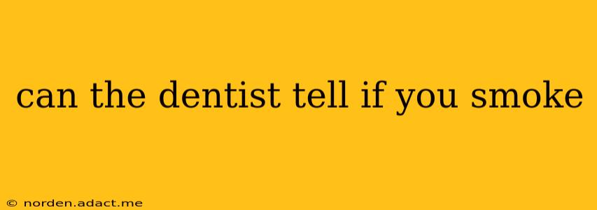can the dentist tell if you smoke