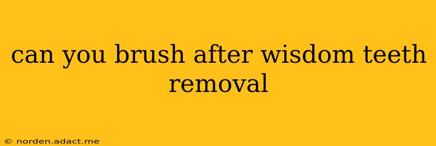can you brush after wisdom teeth removal