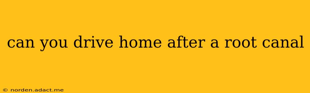 can you drive home after a root canal