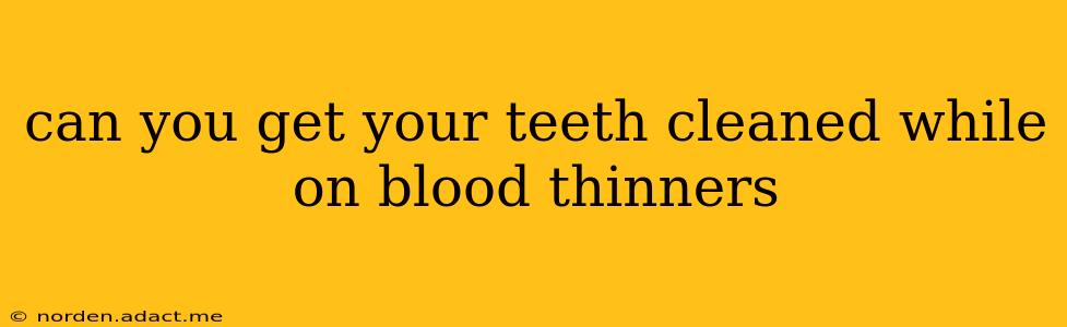 can you get your teeth cleaned while on blood thinners