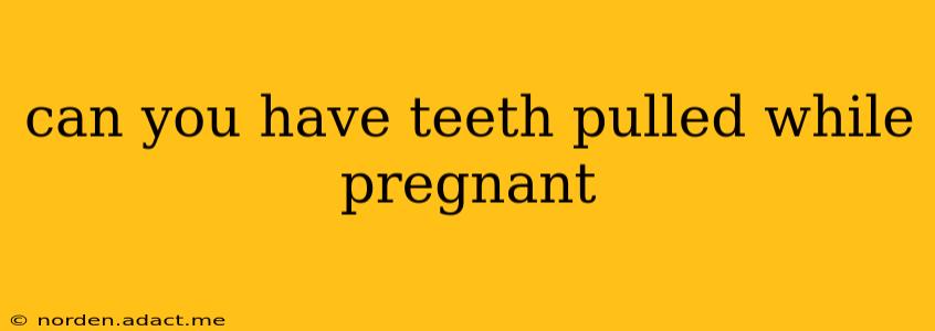 can you have teeth pulled while pregnant