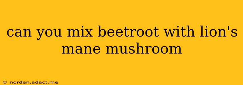 can you mix beetroot with lion's mane mushroom
