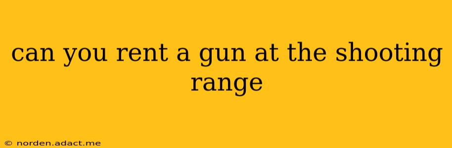 can you rent a gun at the shooting range