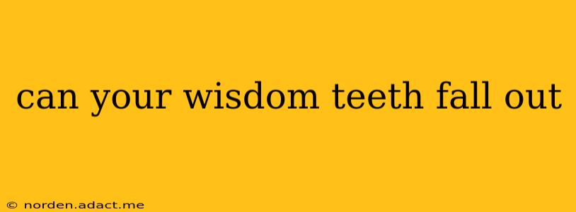 can your wisdom teeth fall out