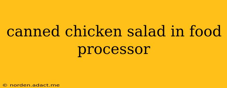 canned chicken salad in food processor