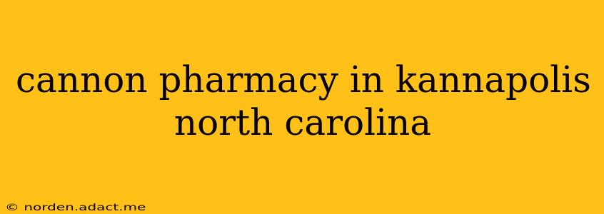 cannon pharmacy in kannapolis north carolina