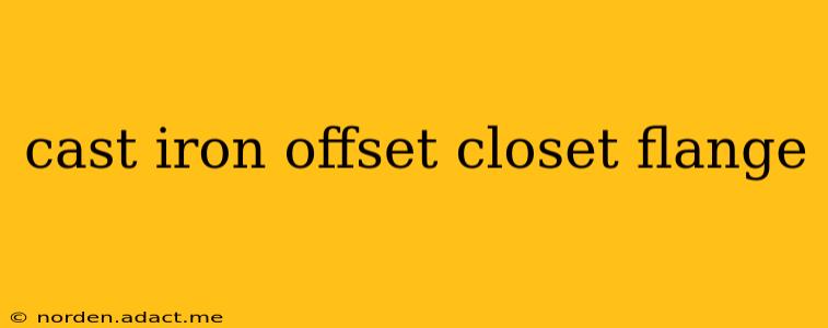 cast iron offset closet flange