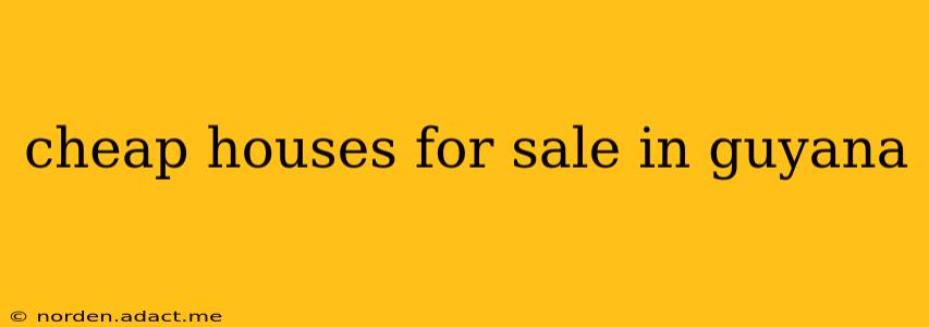 cheap houses for sale in guyana