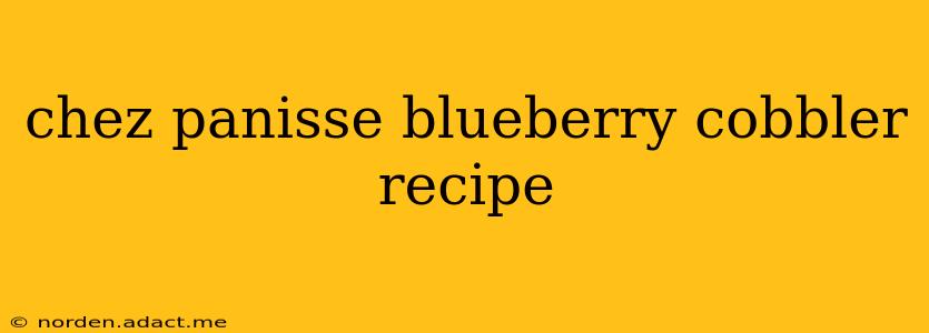 chez panisse blueberry cobbler recipe