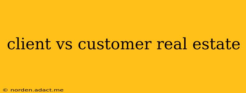 client vs customer real estate