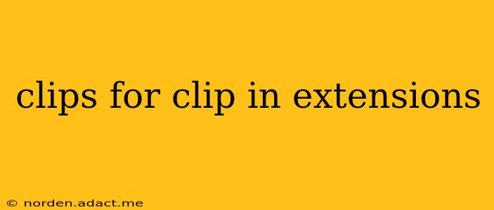 clips for clip in extensions