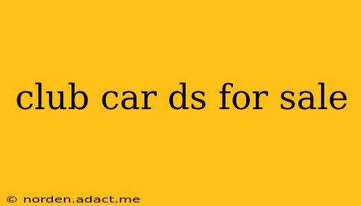 club car ds for sale