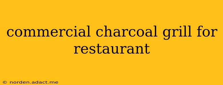 commercial charcoal grill for restaurant