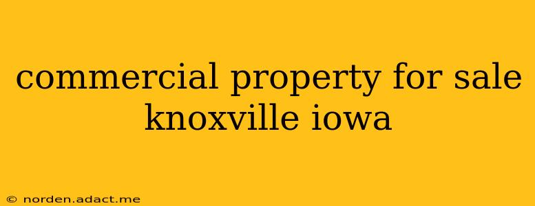 commercial property for sale knoxville iowa