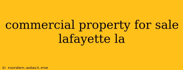 commercial property for sale lafayette la