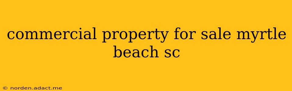 commercial property for sale myrtle beach sc