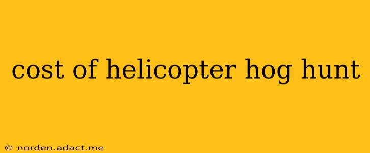 cost of helicopter hog hunt