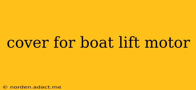 cover for boat lift motor