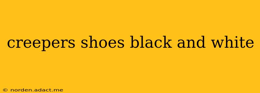 creepers shoes black and white