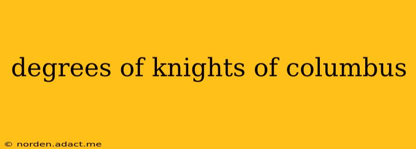 degrees of knights of columbus