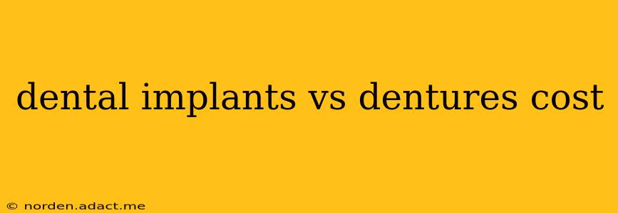 dental implants vs dentures cost