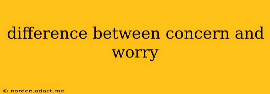 difference between concern and worry