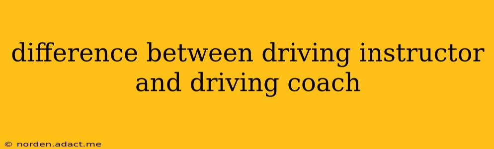 difference between driving instructor and driving coach