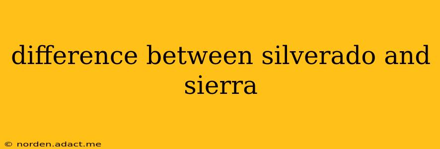 difference between silverado and sierra