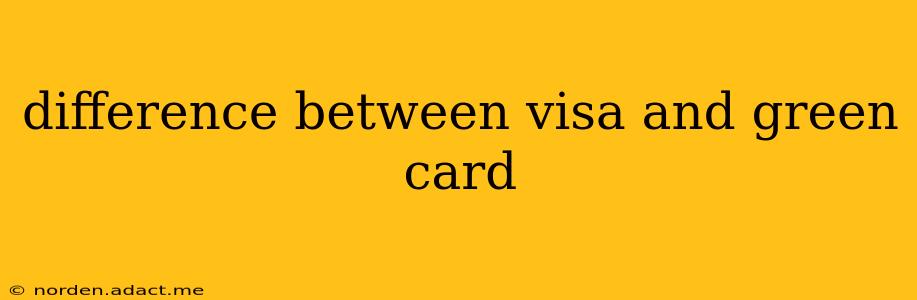 difference between visa and green card