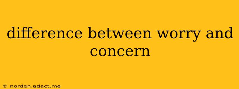 difference between worry and concern
