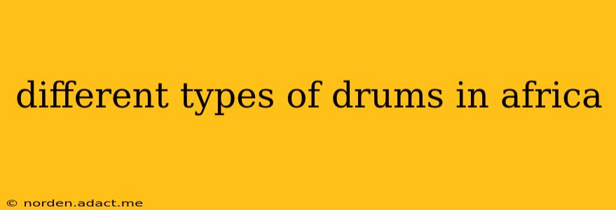 different types of drums in africa