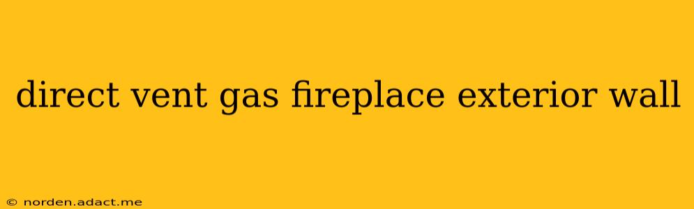 direct vent gas fireplace exterior wall