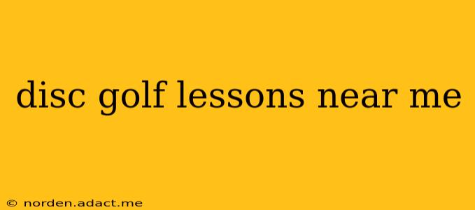 disc golf lessons near me