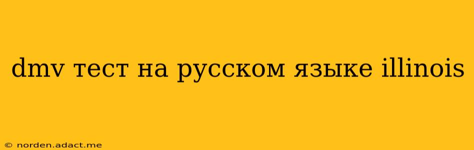 dmv тест на русском языке illinois