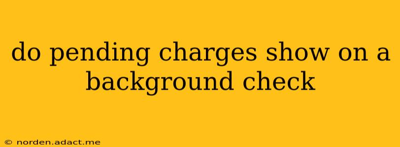do pending charges show on a background check