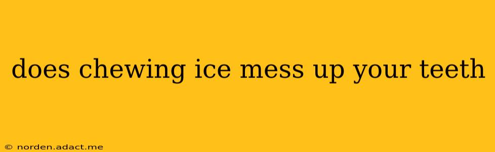 does chewing ice mess up your teeth