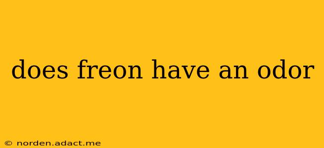 does freon have an odor