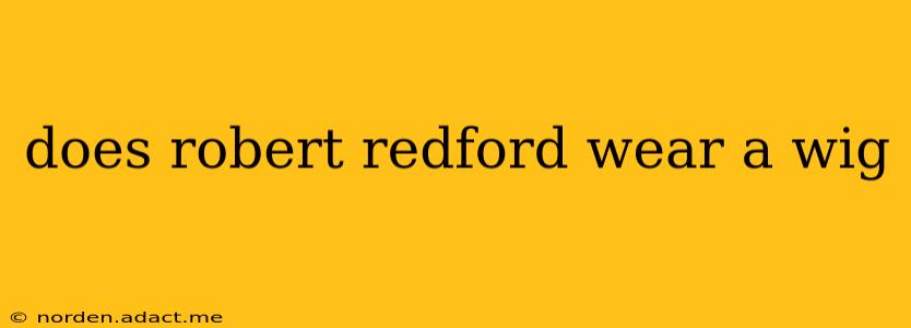 does robert redford wear a wig